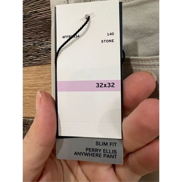 Perry Ellis NWT SLIM FIT ANYWHERE FIVE POCKET PANT sz 32 x 32 - Picture 6 of 7